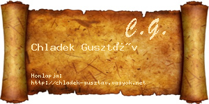 Chladek Gusztáv névjegykártya